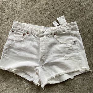 Zara white jean shorts